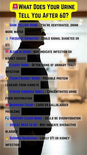 🚨What Does Your Urine Tell You After 60? #seniortipsdaily