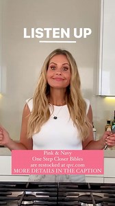 BIBLES are BACK 🙏🏼🙌🏼 My Pink and Navy One Step Closer Bibles are back in stock on QVC and on sale! I’ll be on QVC today in the 6pm Est / 3pm Pst hour (closer to the end) and the 10pm Est / 7pm Pst hour (in the beginning) Shop at the link below under “Inspiration” if you’ve been wanting this specific Bible, but always remember- free Bibles are available through churches, apps, etc. I’ll answer as many questions as I can, if you have them 🫶🏼 QVC.co/CCB | Candace Cameron Bure