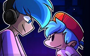 【FNF】当"键盘侠"Amor得到超级升级的前与后对比，全程高能!