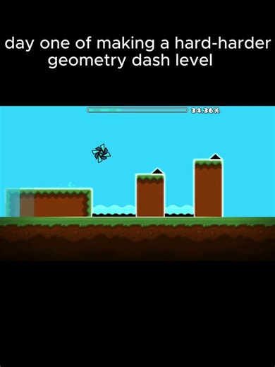 day 1 of making a geometry dash level #geometrydash