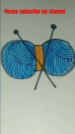 Wool Easy Drawing 🧶 | उ से ऊन की ड्राइंग | Simple Art #shorts #wool