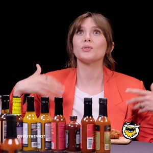 "Acting's weird." - Elizabeth Olsen, Hot Ones | First We Feast
