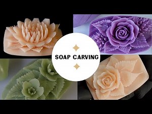 4 Different HAND-CARVED SOAPS | Soap Art | How to make