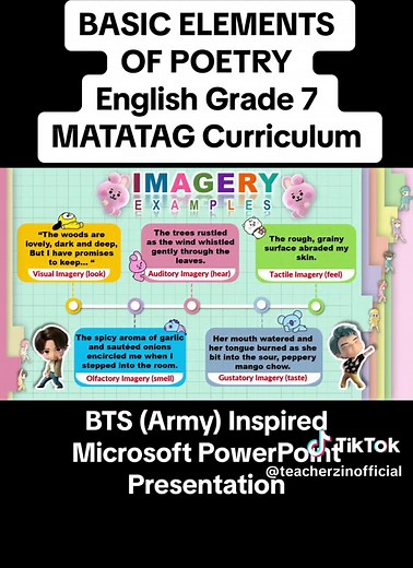 BASIC ELEMENTS OF POETRY (English Grade 7 MATATAG Curriculum - BTS Inspired Microsoft PowerPoint Presentation) #poetry #poem #english #grade7 #matatag #matatagcurriculum #deped #MATATAG #departmentofeducation #powerpointpresentation #followers