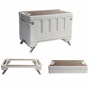 [Hot Item] Collapsible Storage Bin with Attached Lid Folding Crate Durable Plastic Box Container