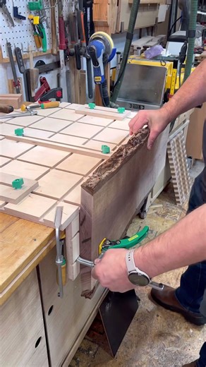 Using a draw knife with my MatchFit bench topper #woodshop #tools #handtools