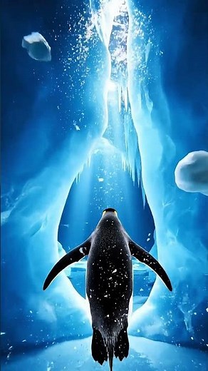 GoPro Penguin Discovers a Giant Ice Cave in Antarctica! #Antarctica #PenguinCam #HiddenIceCave