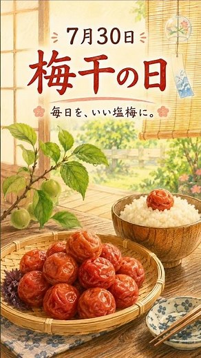 梅干の日｜「いい塩梅」の本当の意味とは？梅に隠された日本語の秘密｜7月30日【食・ことばシリーズ】 #shorts #梅干の日 #塩梅 #雑学 #今日は何の日