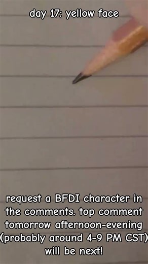 Day 17 of drawing every BFDI character