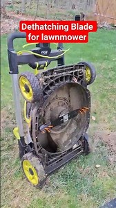 Easy way to dethatch using a universal dethatching blade on your mower #lawncare #yardwork #diytips