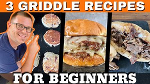 Looking for griddle recipes for beginners? If you just got a new griddle or flat top grill and you want some easy griddle recipes, then check out this video! I'll show you how to make three classic griddle recipe ideas including pancakes, smash burgers, and cheesesteaks. We'll start with our favorite muffin mix pancakes made with chocolate chip muffin mix. Pancakes are great for griddle beginners because they help you to really see where the hot spots are on your griddle, and your kids will love