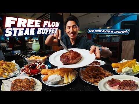 $58 FREE FLOW PREMIUM STEAK BUFFET! | Best Steak Buffet In Singapore?!