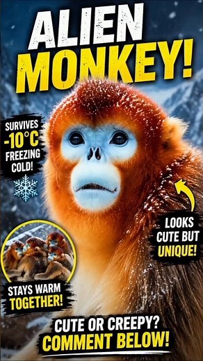 Alien Monkey That Survives Freezing Cold 😱 #wildlife