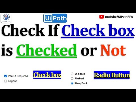 Check If Checkbox is Checked or Not UiPath | Get Attribute Activity | UiPath RPA