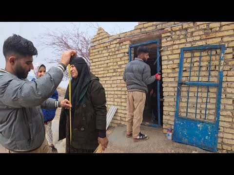 Spring Blizzard Success: Installing the Door to Grandma's Dream House