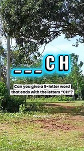 Can you give a 5-letter word that ends with the letters “CH”? Can you provide three? #FunTrivia #ChallengeYourMind #GlobalRiddles #WhatIsThis | What is this?