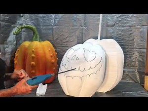 Foam Pumpkin Carving Part 2
