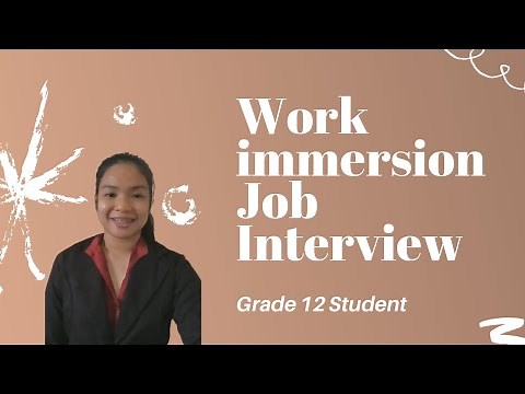 Job Interview | Work Immersion |