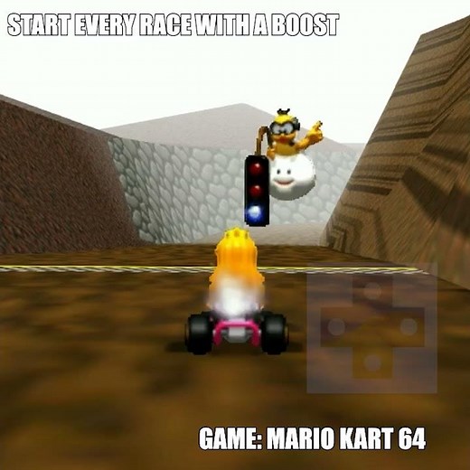 Start Every Mario Kart 64 Race with a Boost #noobfeed #mariokart #mariokart64 #gaming #nintendo