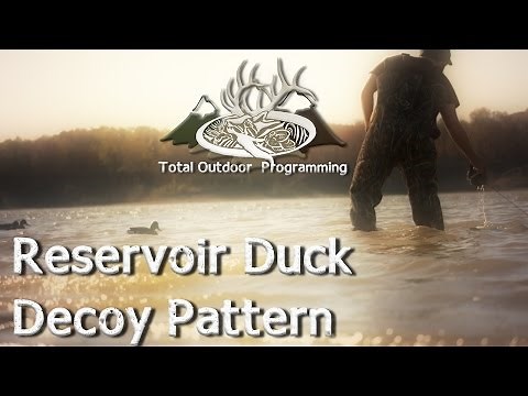 Waterfowl hunting Duck decoy spread setup for reservoirs and big lakes