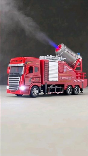 The fire spray truck is here! Press to spray with one click, with sound and light return function