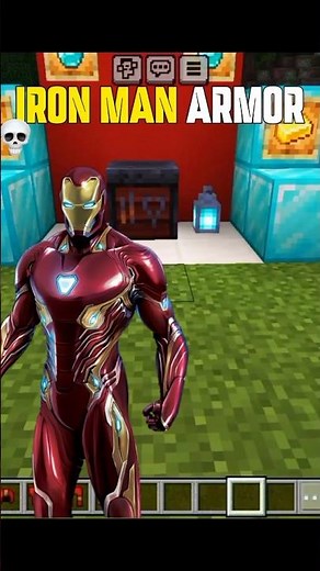 IRON MAN ARMOR ☠️ |Armor TrimCombo |Minecraft 1.20+ #minecraftshorts #ironman