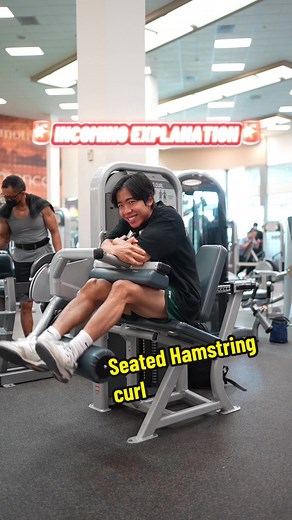 The seated hamstring curl is generally considered a better option than the lying hamstring curl because of the greater stretch you get on your hamstrings by being in a seated position. However, to get even more of a stretch you can also hunch forward — albeit not be as stable. So here’s my solution for this. #fyp #fitness #gym #bodybuilding #tiktoktaughtme