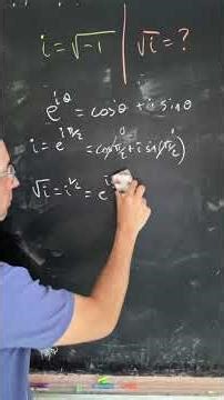 Finding the square root of an imaginary number - using the #euler formula. #maths