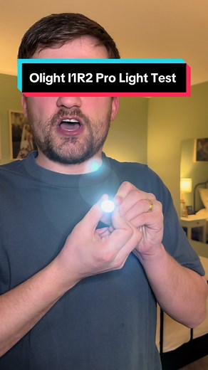 Testing the brightess of the Olight i1R2 Pro flashlight! This little thing is a beast! @OlightWorld #olightflashlight #olight #olightworld #flashlight #lumens