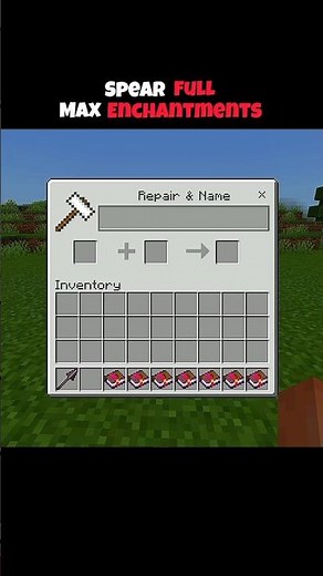 Minecraft New Weapon Spear Full Max Enchantments 🤯 #minecraft #mcpe #shorts
