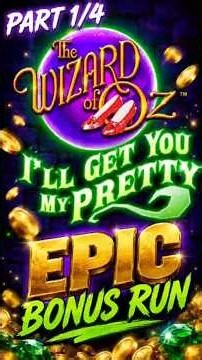 BIG BONUS! Wizard of OZ! - Watch all 4! They Keep Getting Bigger! #wizardofoz #Slot