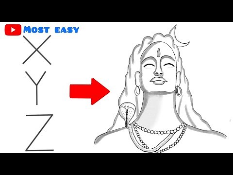 How to draw Shiva | Easy drawing of Mahadev | Step by step Shiva drawing