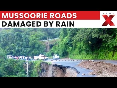 Continuous Rain in Mussoorie Causes Road Cracks | Uttarakhand Monsoon Update