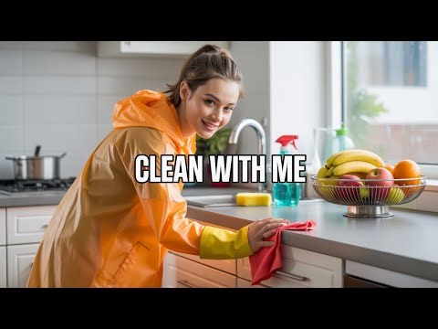 Housewife Kitchen Cleaning Tutorial 2025 | Transparent Outfit Cleaning Guide