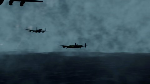 Lancaster Bombers at Night - Low Level Raid Rendered in Blender 2.9