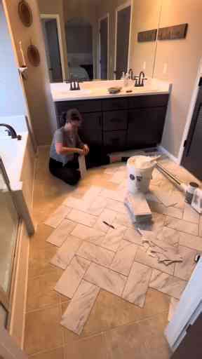 Easy DIY Floor Upgrade for Under $70 Budget-Friendly Bathroom Makeover
