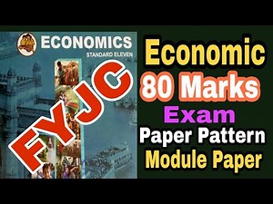 11th Economic Paper Pattern 80 Marks || FYJC Economic Module Question Paper || Atul Sir