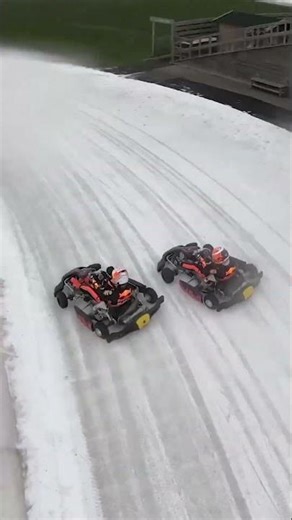 Time for some snow-karting ❄️ #f1 #redbullracing