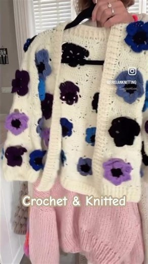 Crochet granny sweater & cardigan - free tutorials on my YouTube #crochet #knitting #pattern #viral