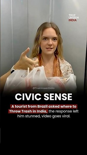 Brazilian Tourist Shocked by Littering Culture in India | Viral Clip #civicsense #plasticpollution