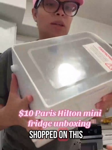 Explore the Paris Hilton Mini Fridge from Woot