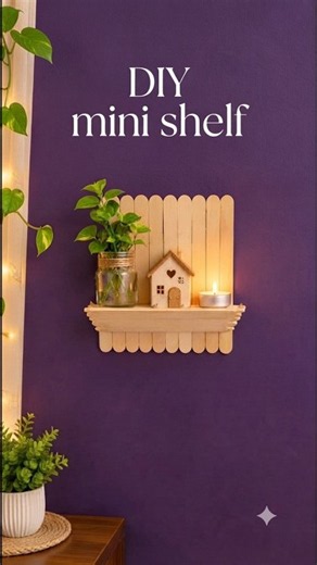 Diy mini shelf ✨#shorts #shortvideo #diy #diycrafts #shelfdecor #homedecor #handmade #craft