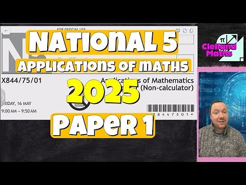 National 5 Applications Of Maths 2025 Paper 1 Full Solutions