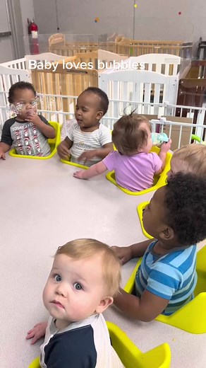 The babies love bubbles #edutok #littletikes #daycarechronicles101 #fyp #learningisfun #bubbles #kids