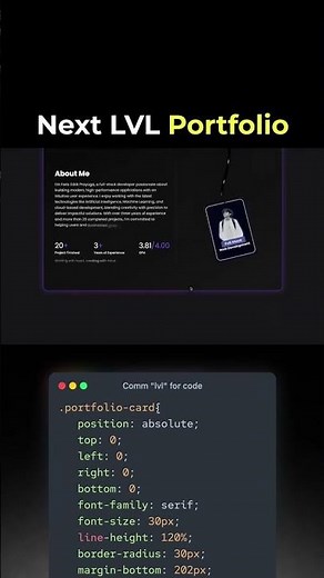 ✨ Next Level Portfolio Website 🔥Built using HTML, CSS & JavaScript | code buzz | #coding