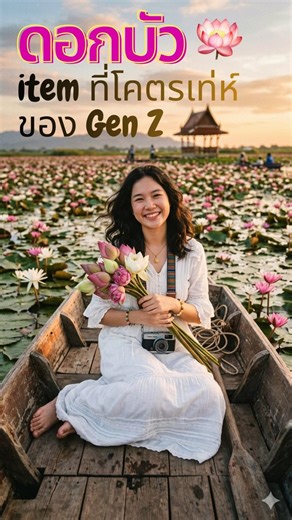 ดอกบัว item ที่โคตรเท่ห์ของ Gen Z #ถ่ายรูปกับดอกบัว #amazing #thailand #lisa