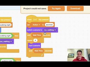 Animating a Sprite Sheet in Scratch Part 3 - Non-interruptible Actions such as Attacks