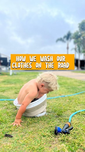 Ella rathbone on Instagram: "This is the devanti 4.6kg portable washing machine and I wouldn’t travel without one.. why? Because it saves us around $50 a week on washing and let’s be honest I would wayyyyy rather spend that on something fun like a Nutella stuffed cinnamon donut 🤪 It also is a conversation starter with the caravan park neighbours with people saying “ ohhhh it looks so cute” “ Does it wash well?” And I’m very happy to say that even though it’s little it washes very well providing