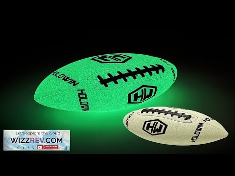 HW HOLOWIN Holographic Luminous Light Up Reflective Football for Night Games