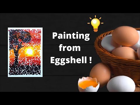 How to make an Eggshell Mosaic Painting| Eggshell painting ideas| ‪@anyonecanart‬